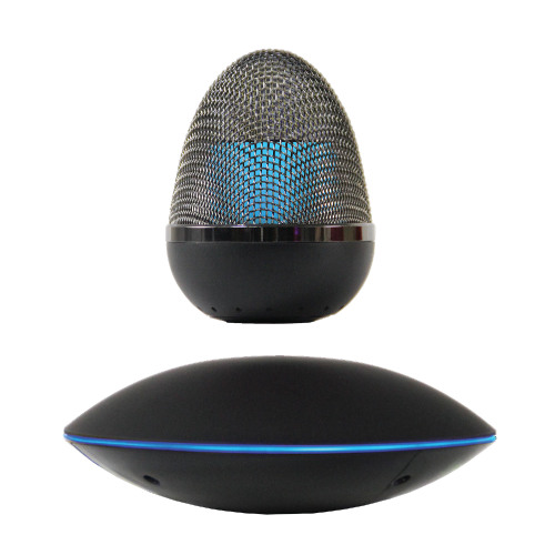 Левитирующая bluetooth колонка "Smart UFO" 3Вт с разноцветной подсветкой, черный с синим