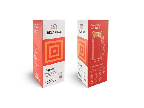 Термос универсальный (для еды и напитков) Relaxika 201, 1500 мл, стальной