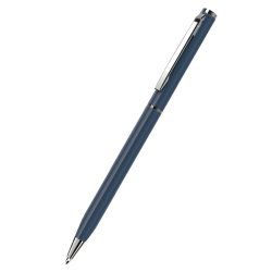 Ручка шариковая, т.синяя с серебристой отделкой