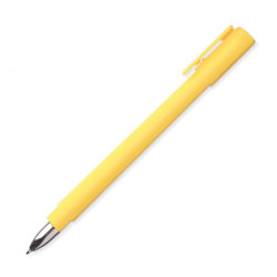 Ручка шариковая, трехгранная, желтая