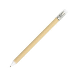 Ручка шариковая в форме карандаша с корпусом из переработанного картона, белый