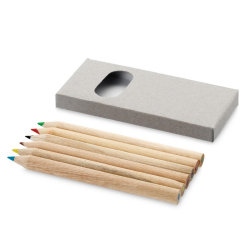 Набор: 6 цветных карандашей, 45x90x8мм